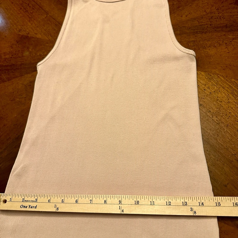 rag & bone Pale Pink Ribbed Tank Maxi Dress Small - Picture 5 of 9